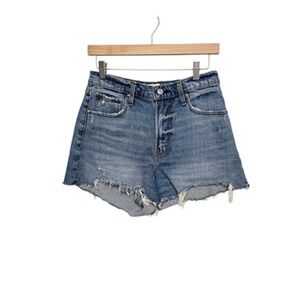 Abercrombie‎ & Fitch Shorts Womens 6 28 The 90s Relaxed Cutoff High Rise Raw Hem